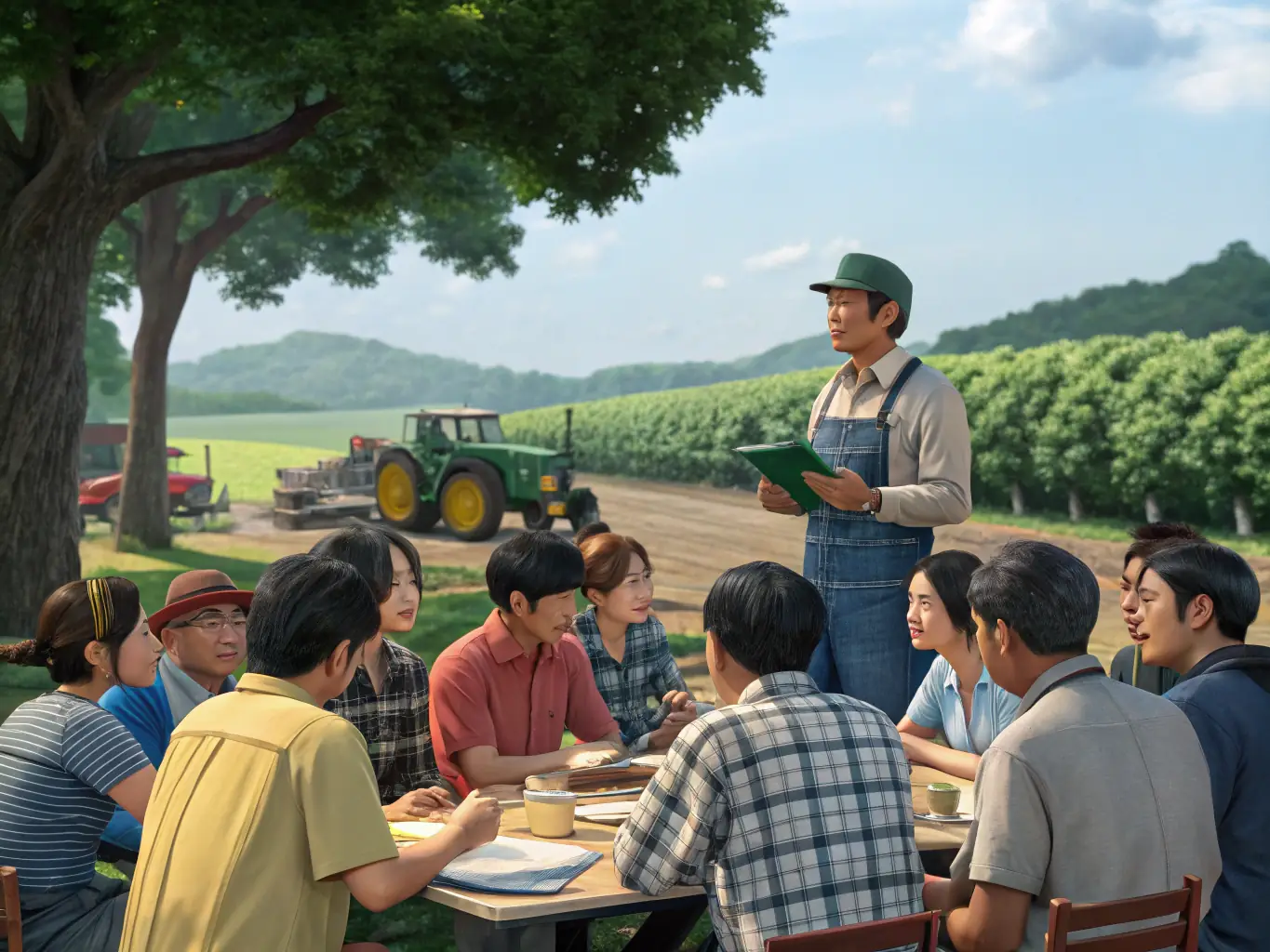 A group of SOCIETE DE CHASSE DE L'HOSPITALET DU LARZAC members participating in an educational workshop on responsible hunting practices, emphasizing the importance of safety, ethics, and wildlife management.