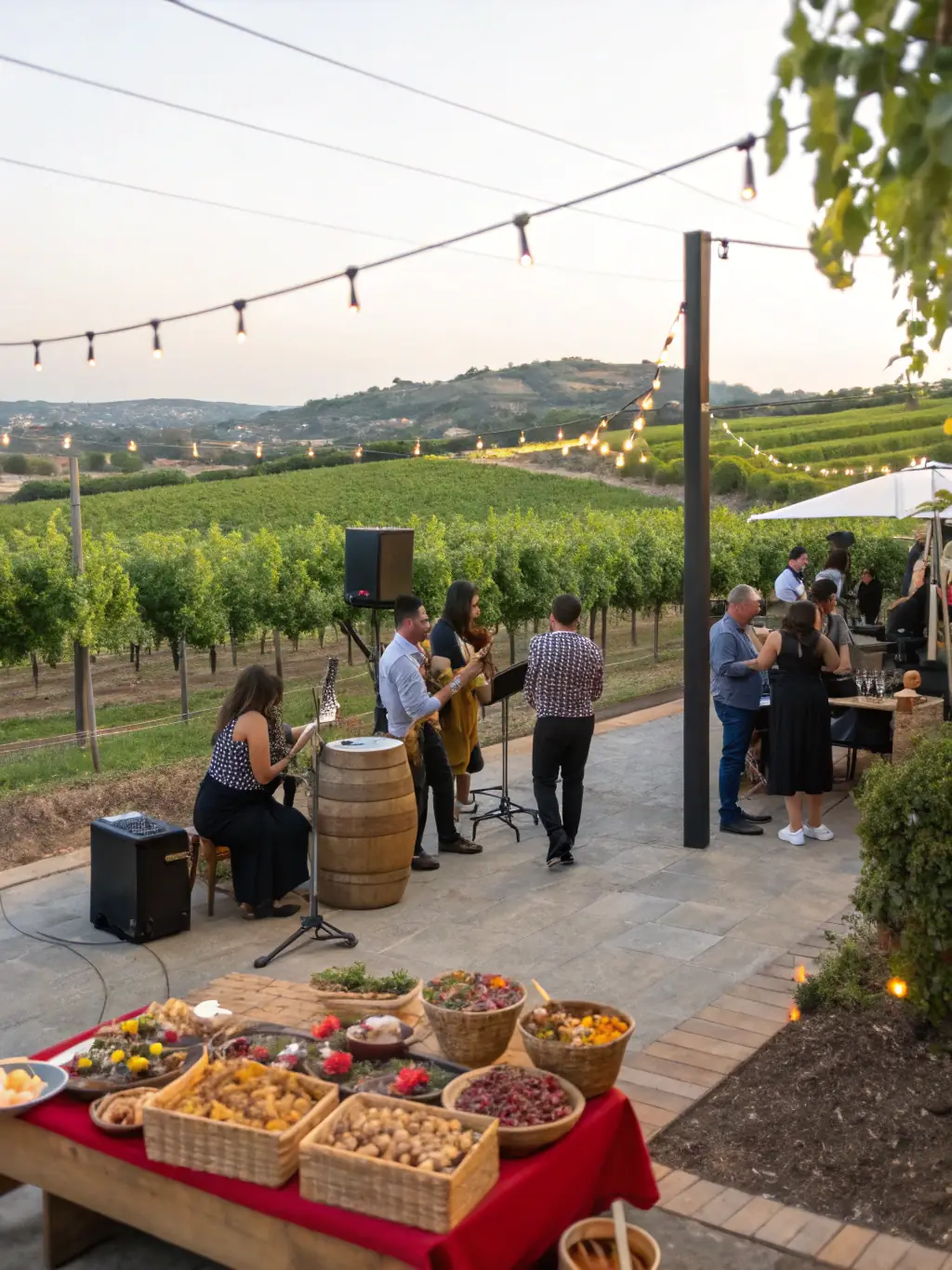 A photograph capturing a community event organized by SOCIETE DE CHASSE DE L'HOSPITALET DU LARZAC, featuring a game meat tasting and displays showcasing local hunting traditions.